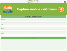 Tablet Screenshot of helpfindmycontractor.com